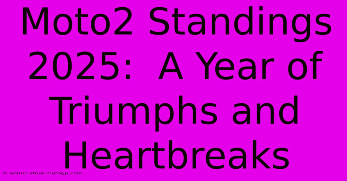 Moto2 Standings 2025:  A Year Of Triumphs And Heartbreaks