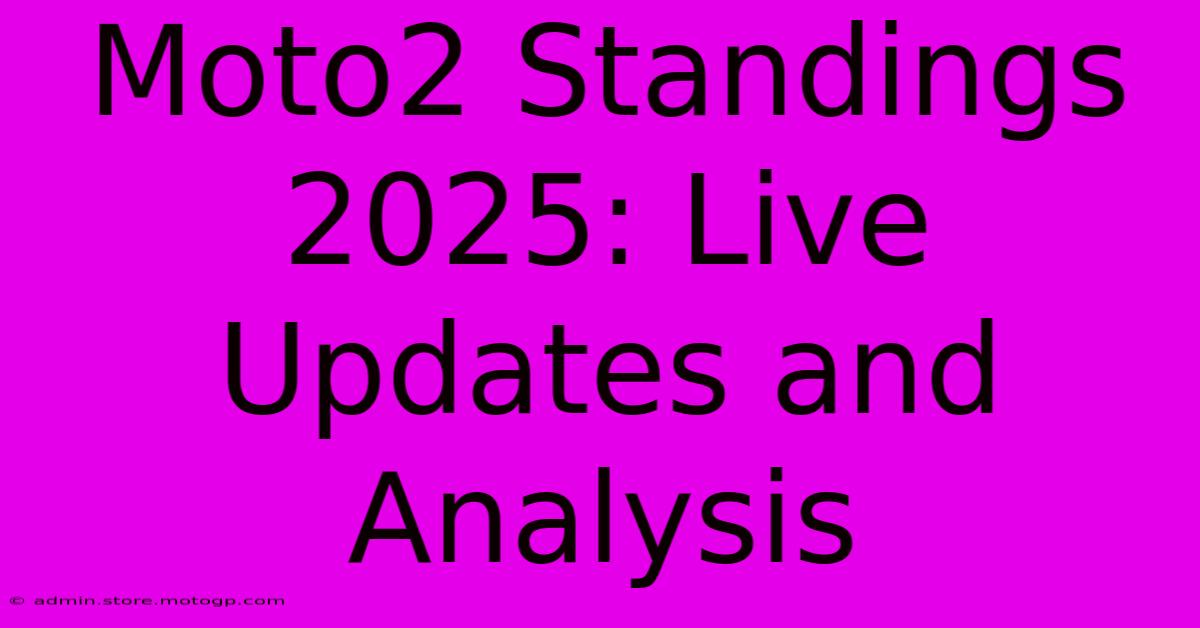 Moto2 Standings 2025: Live Updates And Analysis