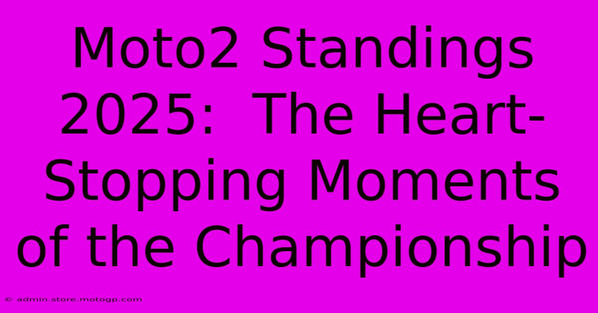 Moto2 Standings 2025:  The Heart-Stopping Moments Of The Championship