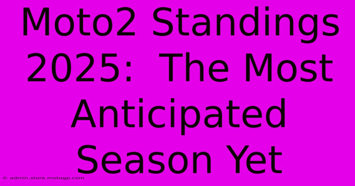 Moto2 Standings 2025:  The Most Anticipated Season Yet