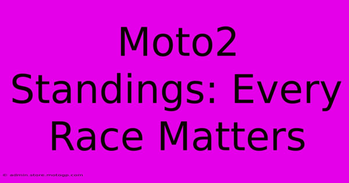 Moto2 Standings: Every Race Matters