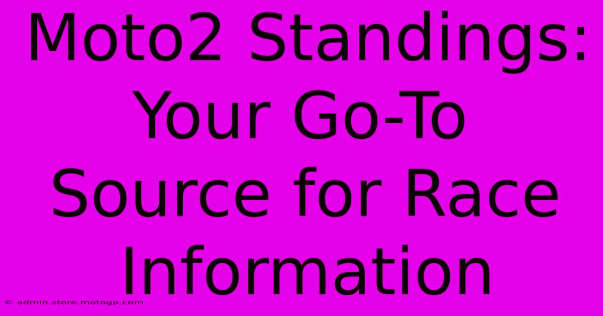 Moto2 Standings: Your Go-To Source For Race Information