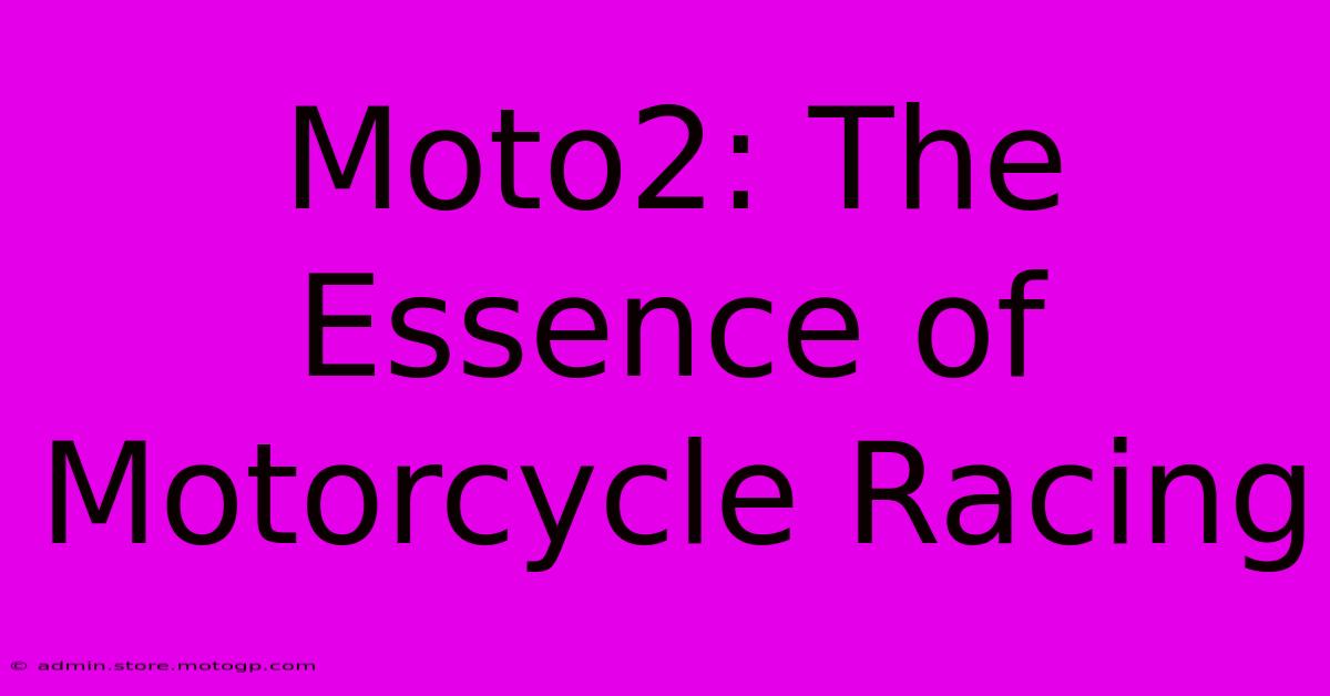 Moto2: The Essence Of Motorcycle Racing