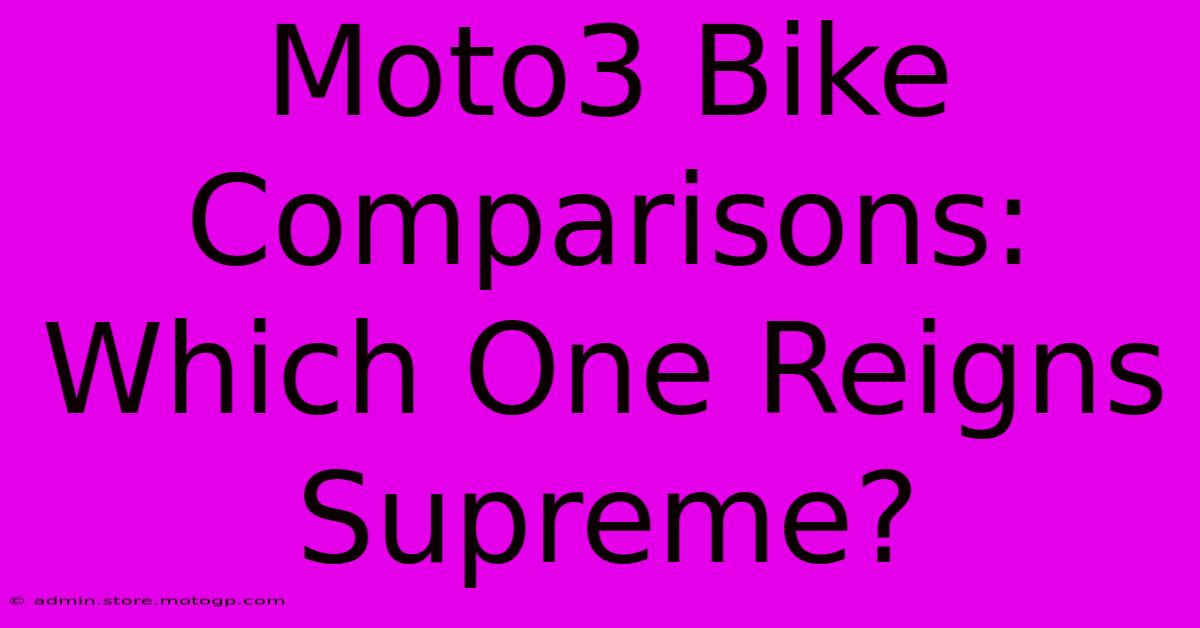 Moto3 Bike Comparisons: Which One Reigns Supreme?