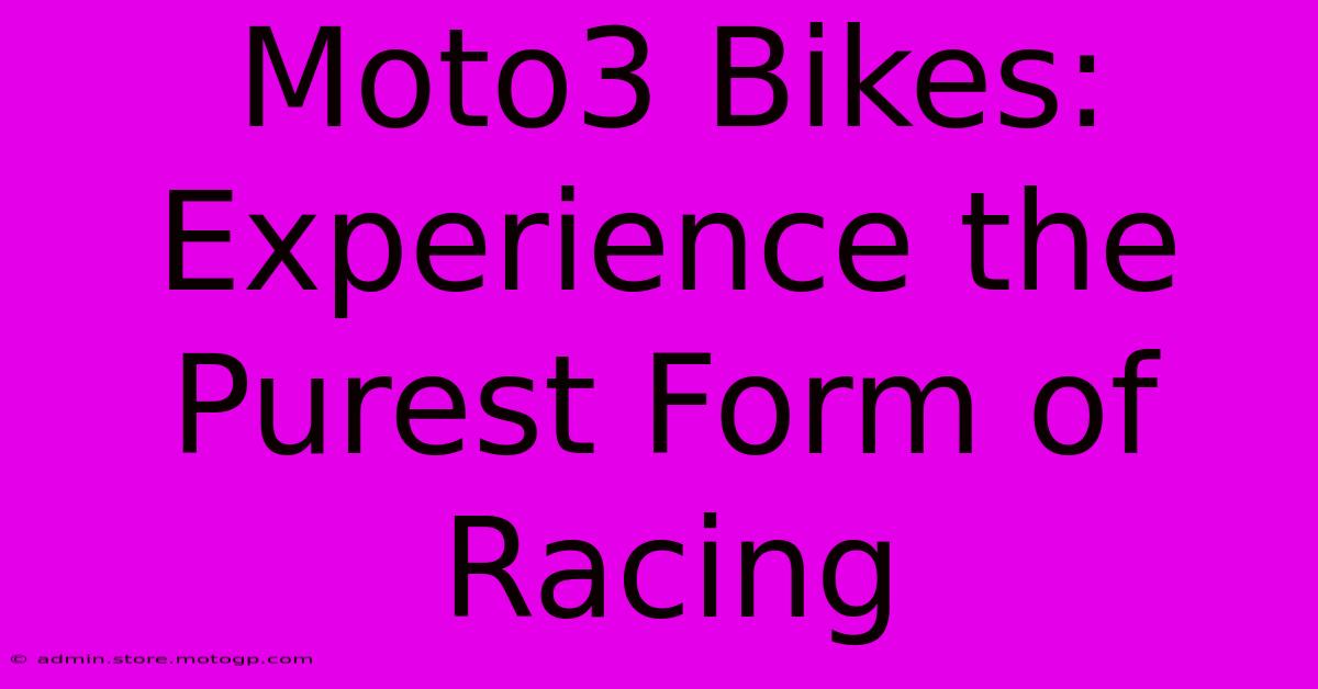 Moto3 Bikes: Experience The Purest Form Of Racing