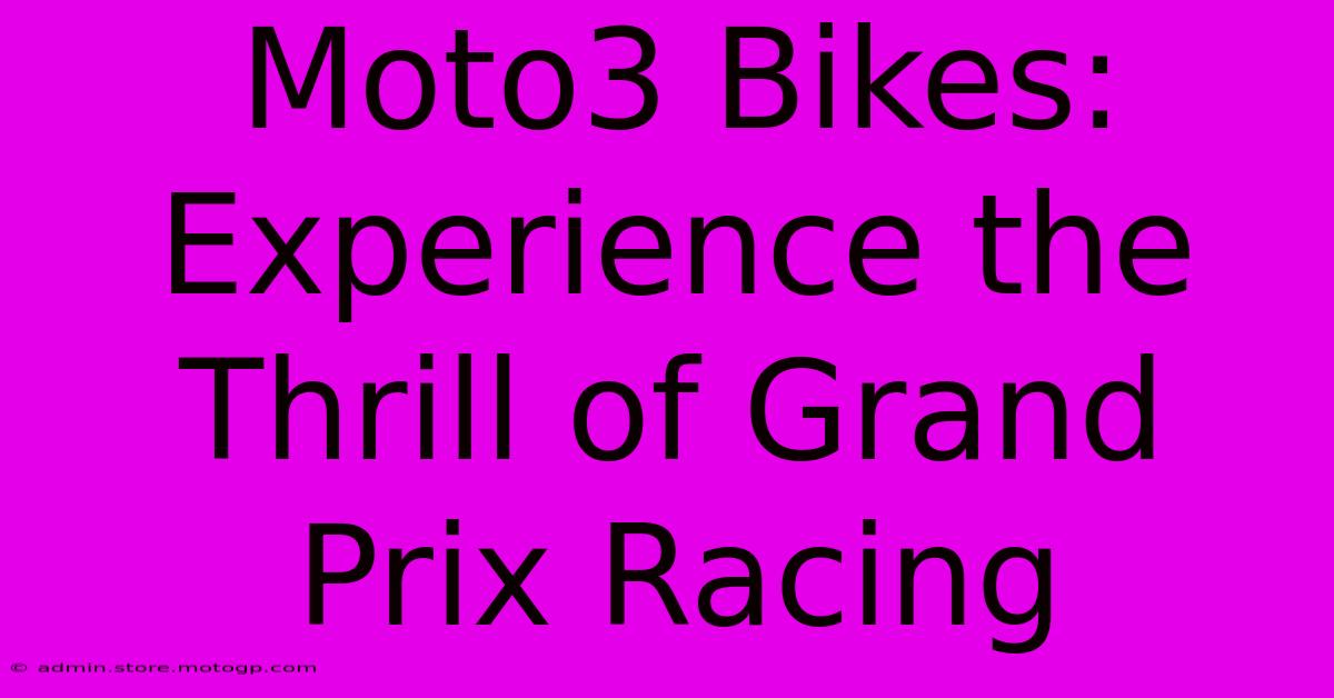 Moto3 Bikes: Experience The Thrill Of Grand Prix Racing