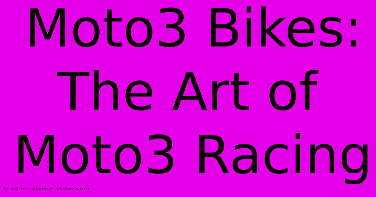 Moto3 Bikes:  The Art Of Moto3 Racing