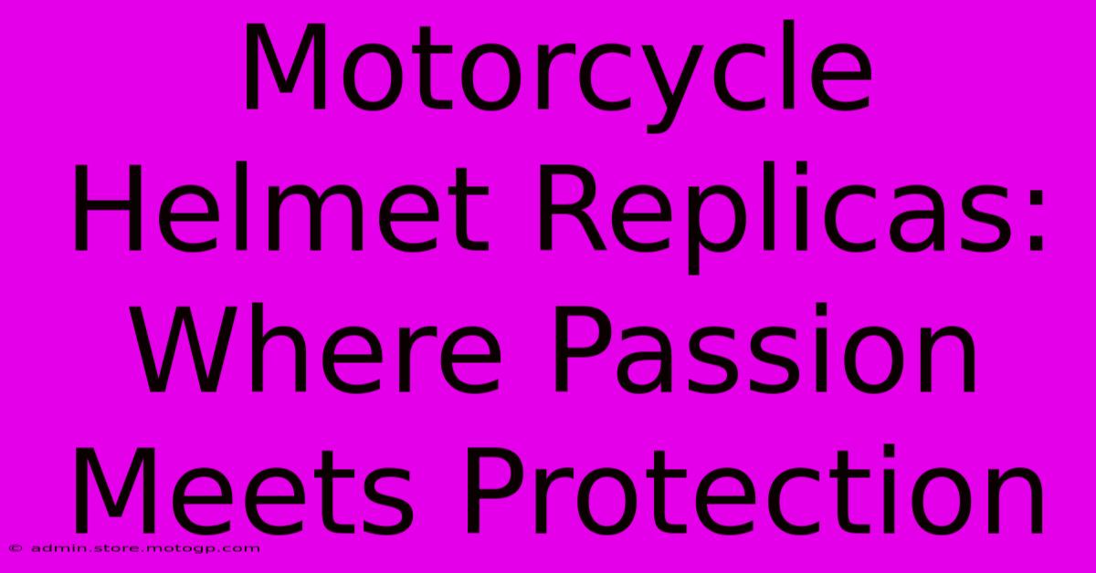 Motorcycle Helmet Replicas: Where Passion Meets Protection