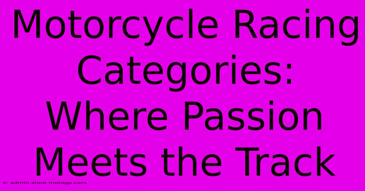 Motorcycle Racing Categories:  Where Passion Meets The Track