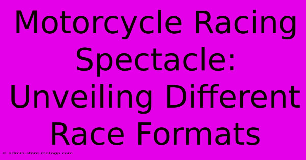 Motorcycle Racing Spectacle: Unveiling Different Race Formats