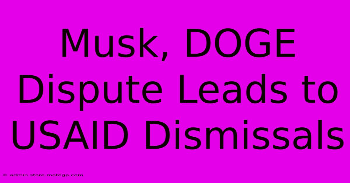 Musk, DOGE Dispute Leads To USAID Dismissals