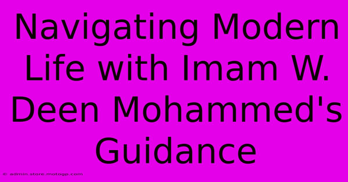 Navigating Modern Life With Imam W. Deen Mohammed's Guidance