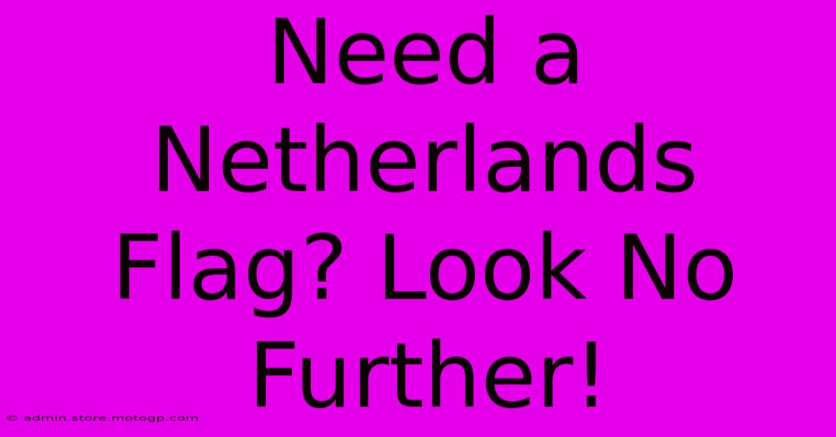 Need A Netherlands Flag? Look No Further!