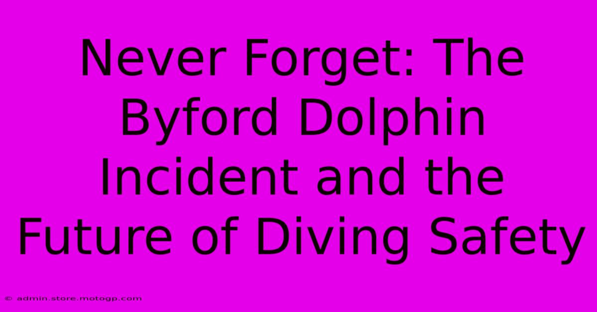 Never Forget: The Byford Dolphin Incident And The Future Of Diving Safety