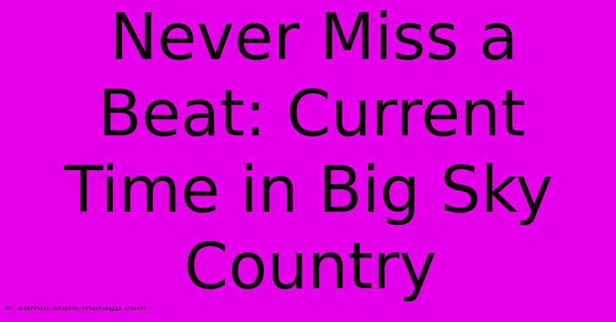 Never Miss A Beat: Current Time In Big Sky Country