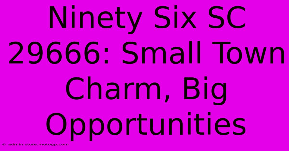 Ninety Six SC 29666: Small Town Charm, Big Opportunities