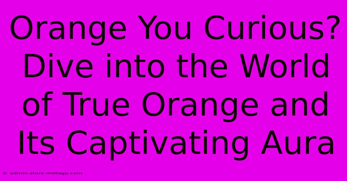 Orange You Curious? Dive Into The World Of True Orange And Its Captivating Aura