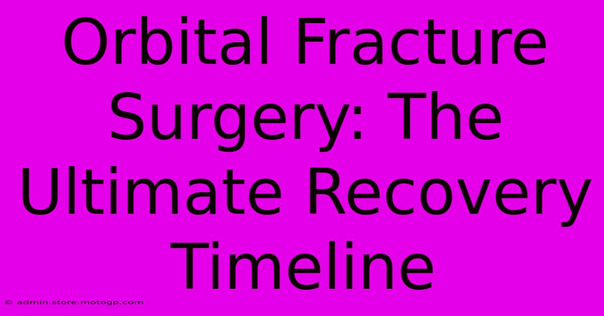 Orbital Fracture Surgery: The Ultimate Recovery Timeline