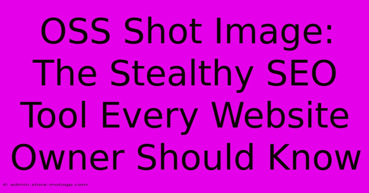 OSS Shot Image: The Stealthy SEO Tool Every Website Owner Should Know