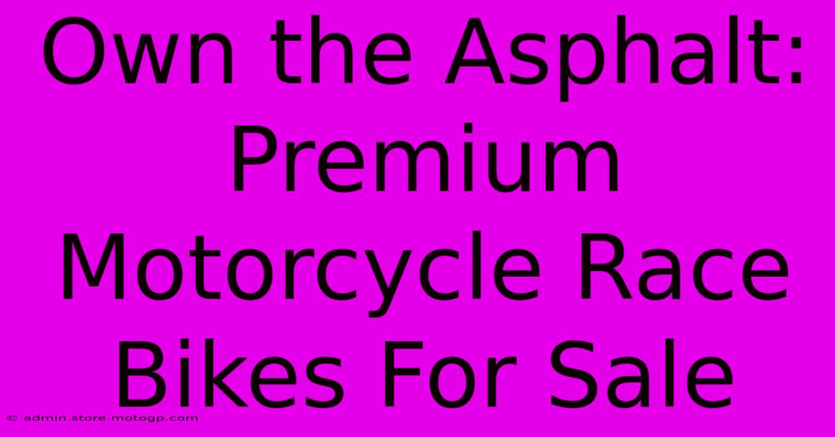 Own The Asphalt: Premium Motorcycle Race Bikes For Sale