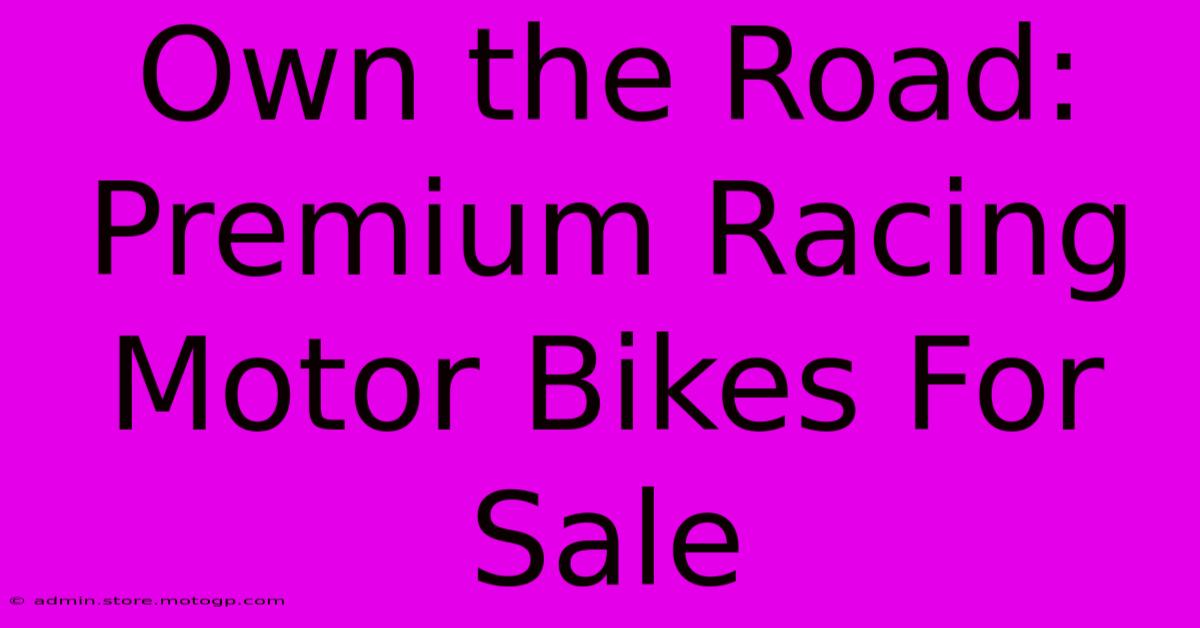 Own The Road: Premium Racing Motor Bikes For Sale