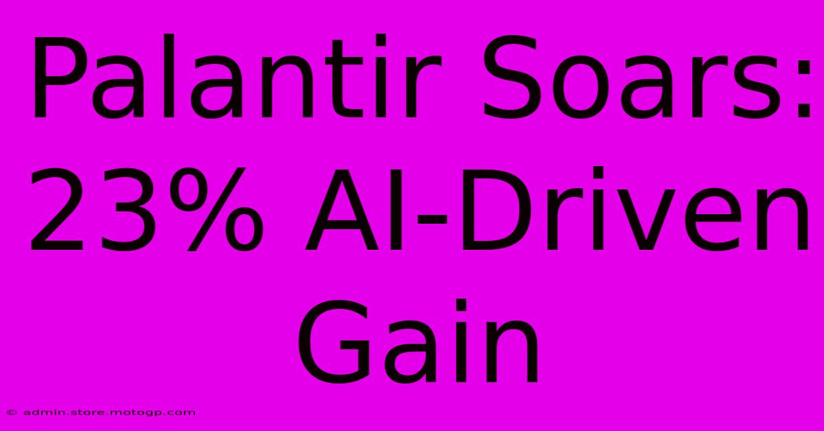 Palantir Soars: 23% AI-Driven Gain