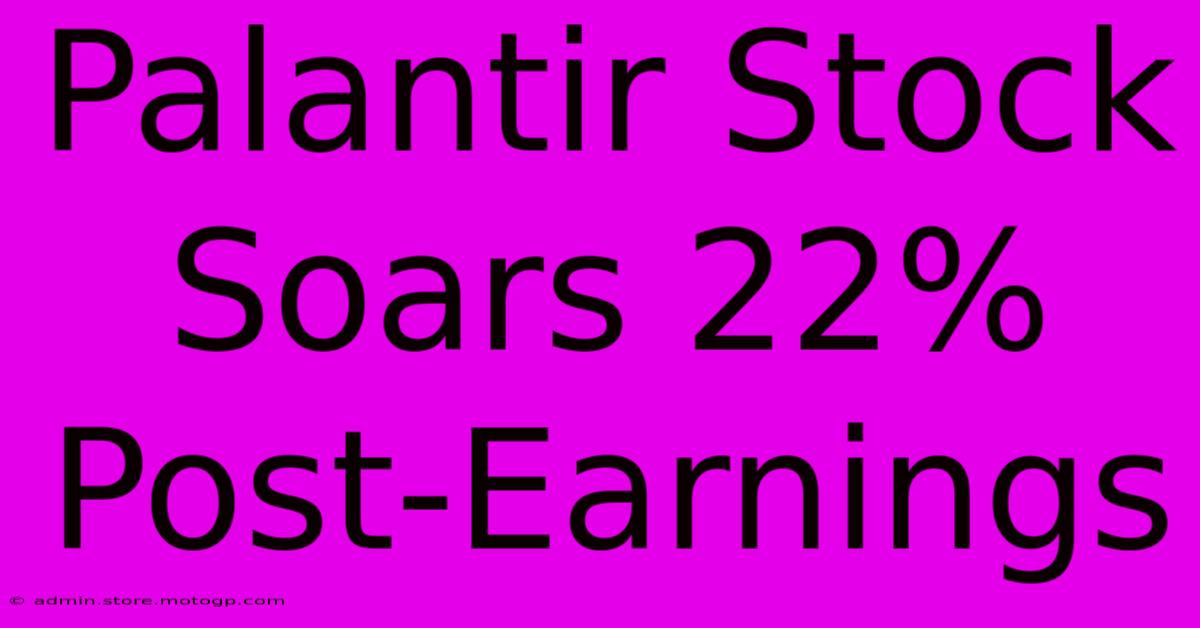 Palantir Stock Soars 22% Post-Earnings