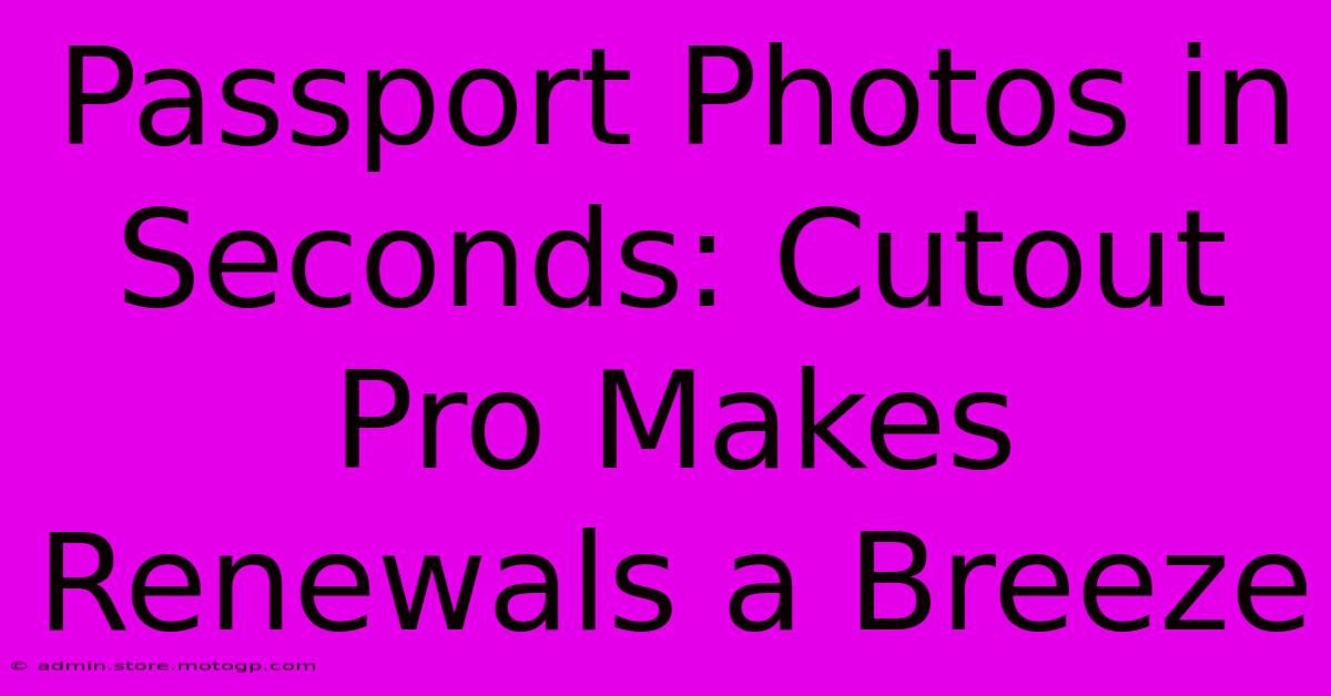 Passport Photos In Seconds: Cutout Pro Makes Renewals A Breeze