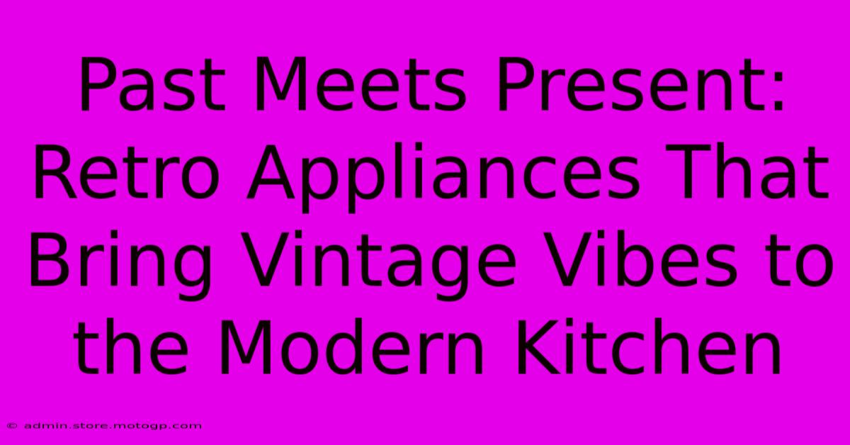 Past Meets Present: Retro Appliances That Bring Vintage Vibes To The Modern Kitchen