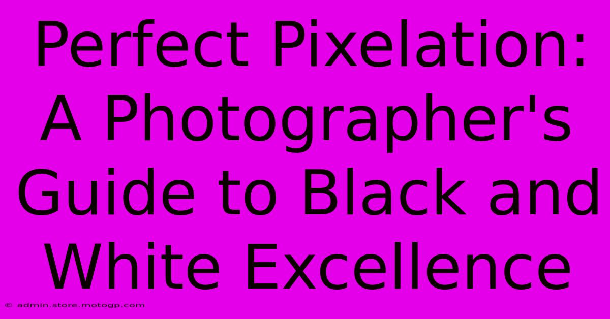 Perfect Pixelation: A Photographer's Guide To Black And White Excellence