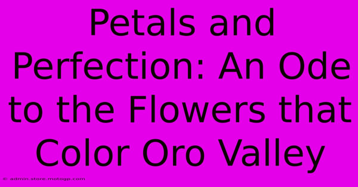 Petals And Perfection: An Ode To The Flowers That Color Oro Valley