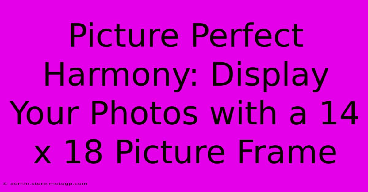 Picture Perfect Harmony: Display Your Photos With A 14 X 18 Picture Frame