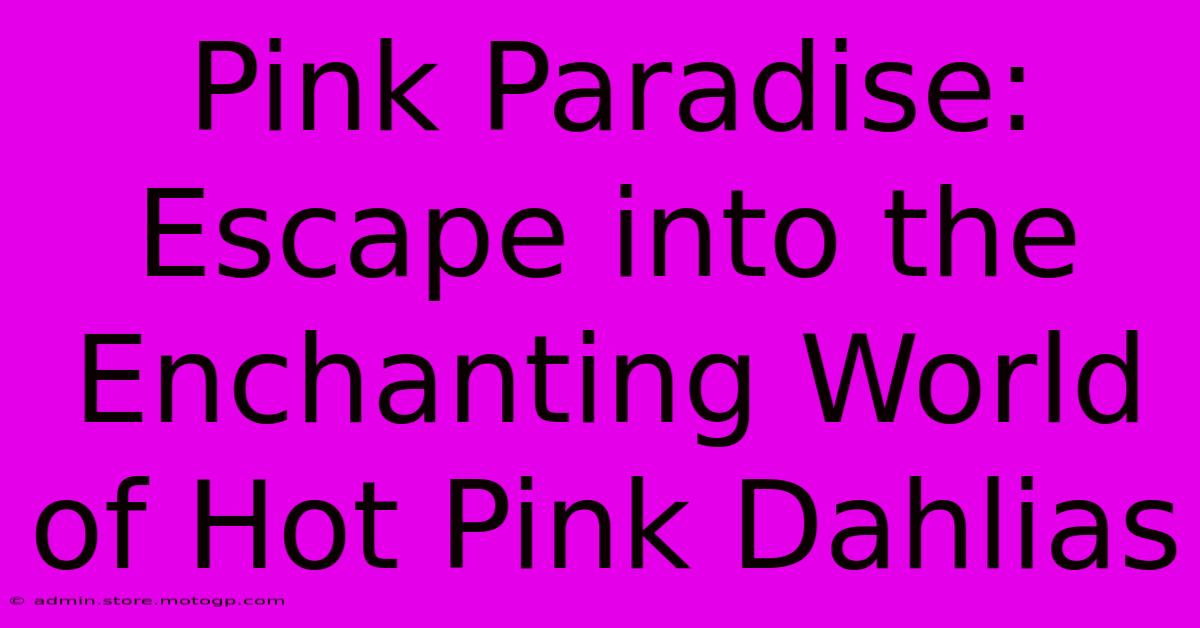 Pink Paradise: Escape Into The Enchanting World Of Hot Pink Dahlias