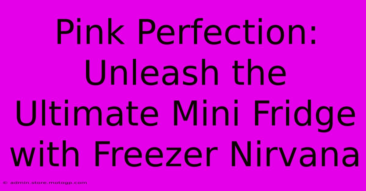 Pink Perfection: Unleash The Ultimate Mini Fridge With Freezer Nirvana