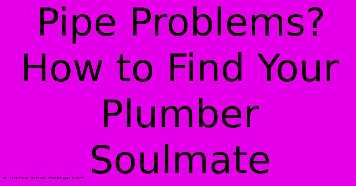 Pipe Problems? How To Find Your Plumber Soulmate