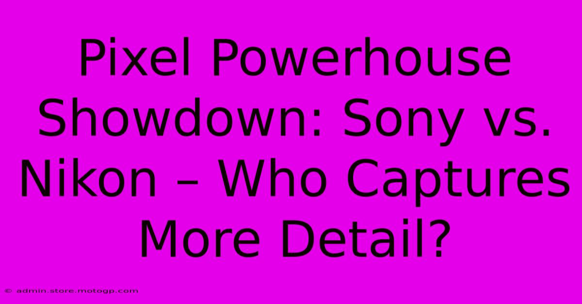 Pixel Powerhouse Showdown: Sony Vs. Nikon – Who Captures More Detail?