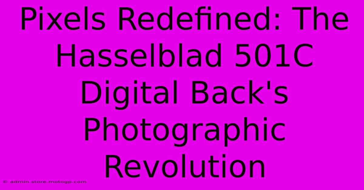 Pixels Redefined: The Hasselblad 501C Digital Back's Photographic Revolution