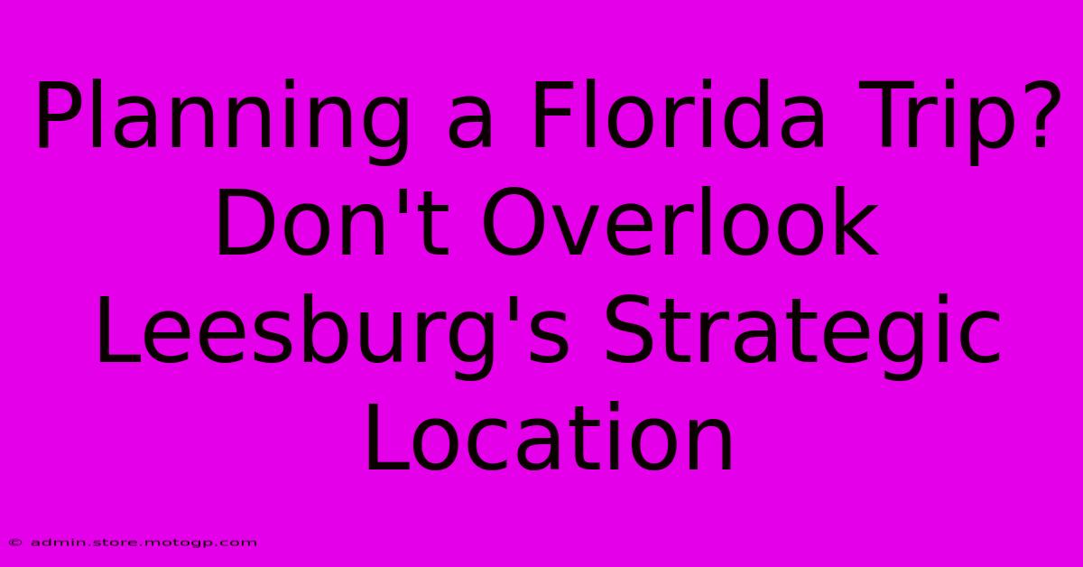 Planning A Florida Trip? Don't Overlook Leesburg's Strategic Location