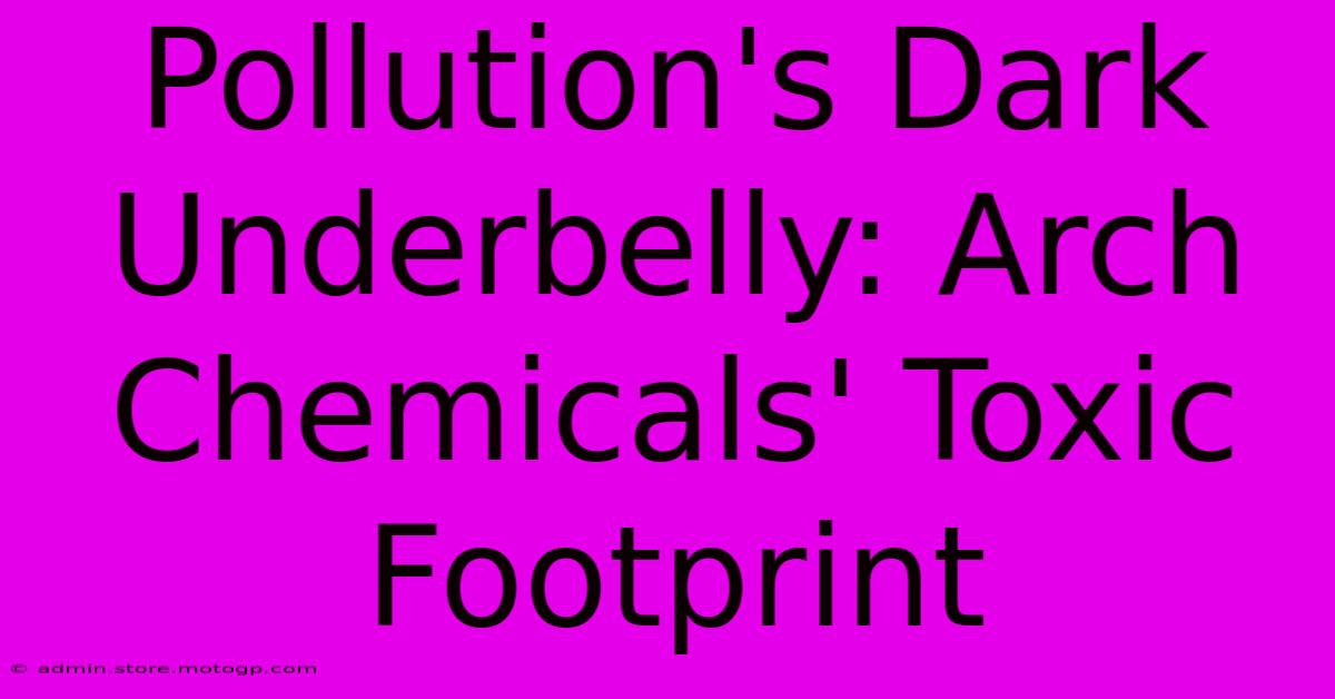 Pollution's Dark Underbelly: Arch Chemicals' Toxic Footprint