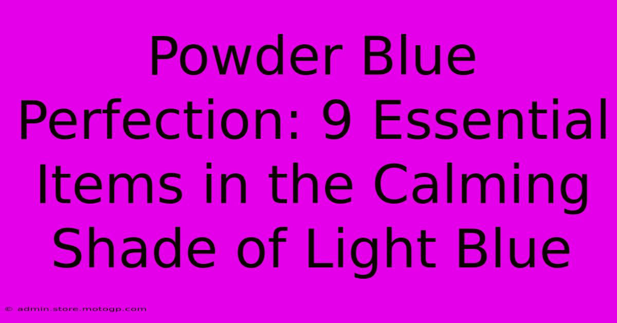 Powder Blue Perfection: 9 Essential Items In The Calming Shade Of Light Blue