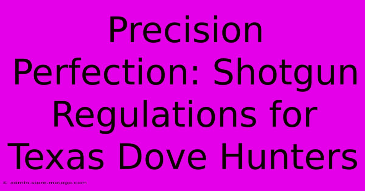 Precision Perfection: Shotgun Regulations For Texas Dove Hunters