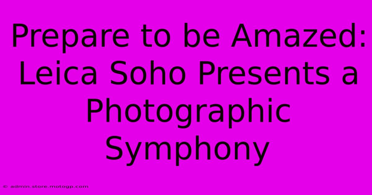 Prepare To Be Amazed: Leica Soho Presents A Photographic Symphony