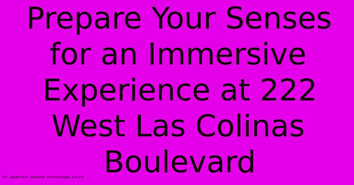 Prepare Your Senses For An Immersive Experience At 222 West Las Colinas Boulevard