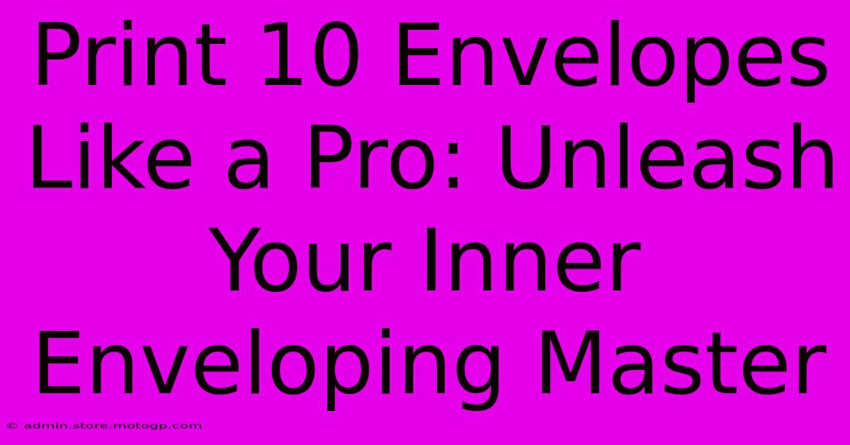 Print 10 Envelopes Like A Pro: Unleash Your Inner Enveloping Master