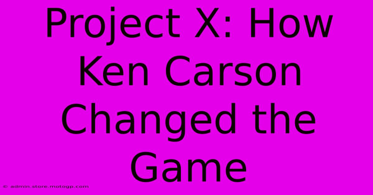 Project X: How Ken Carson Changed The Game