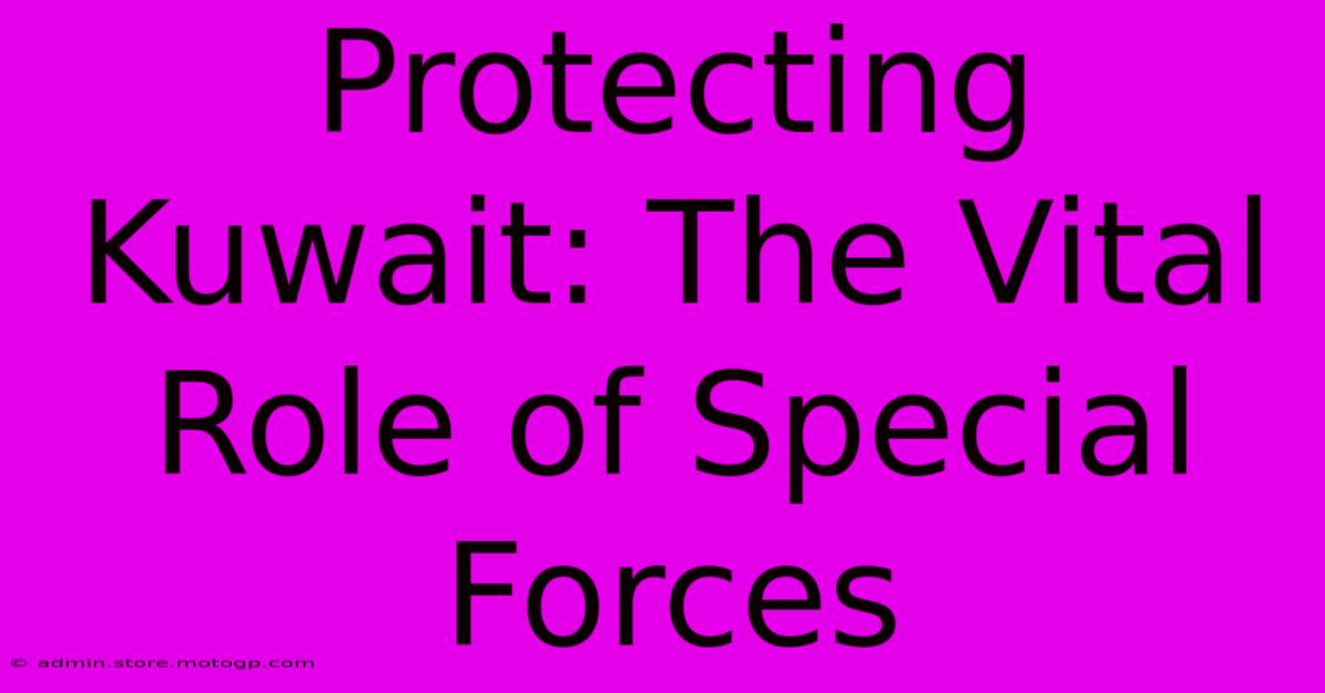 Protecting Kuwait: The Vital Role Of Special Forces