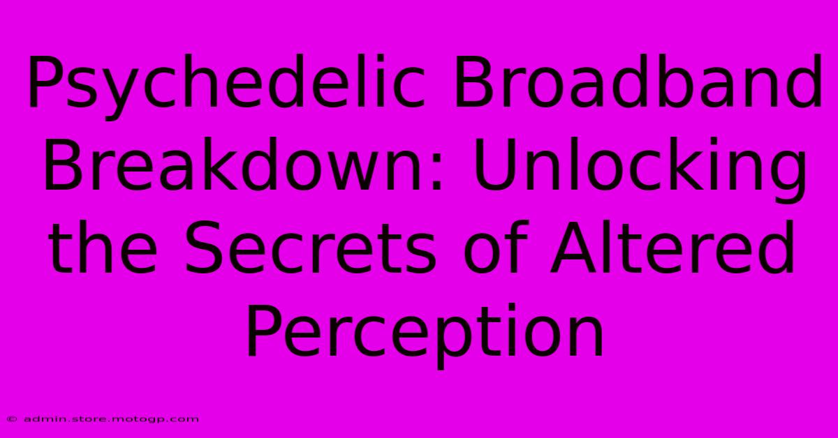 Psychedelic Broadband Breakdown: Unlocking The Secrets Of Altered Perception