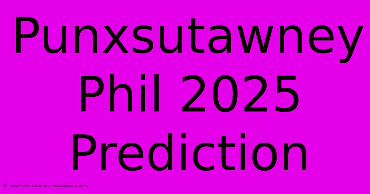 Punxsutawney Phil 2025 Prediction