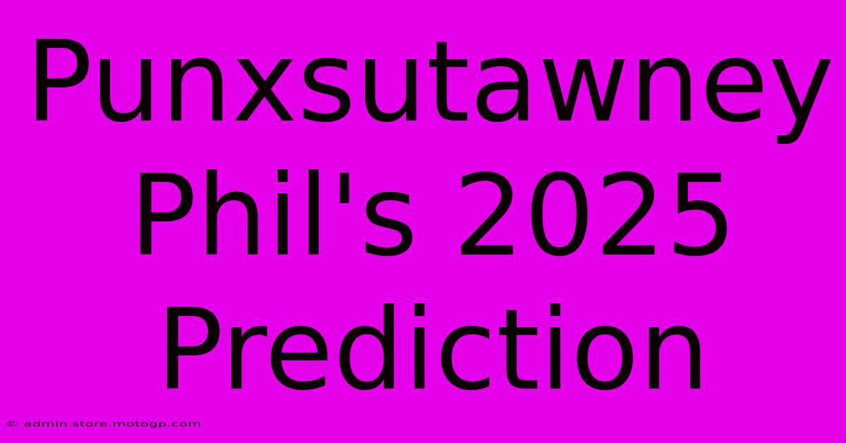 Punxsutawney Phil's 2025 Prediction