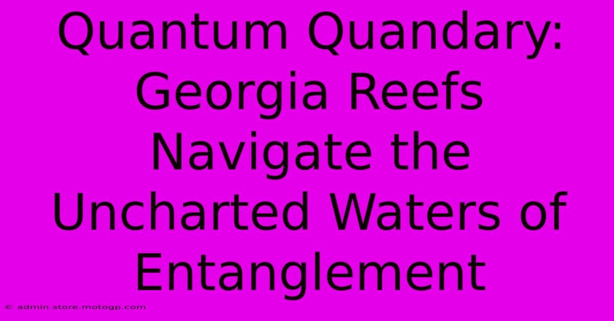 Quantum Quandary: Georgia Reefs Navigate The Uncharted Waters Of Entanglement